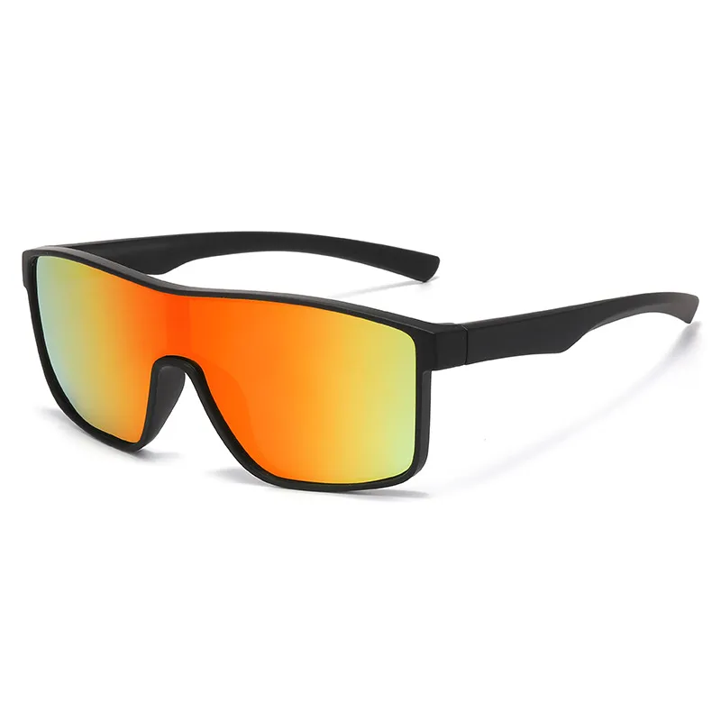 Unisex Polarized Square Sunglasses – Mirrored Night Riding Cycling Glasses with UV400, Stylish Sports Shades for Men and Women